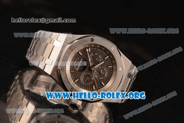 Audemars Piguet Royal Oak Perpetual Calendar Asia Automatic Steel Case with Grey Dial and Steel Bracelet - Click Image to Close